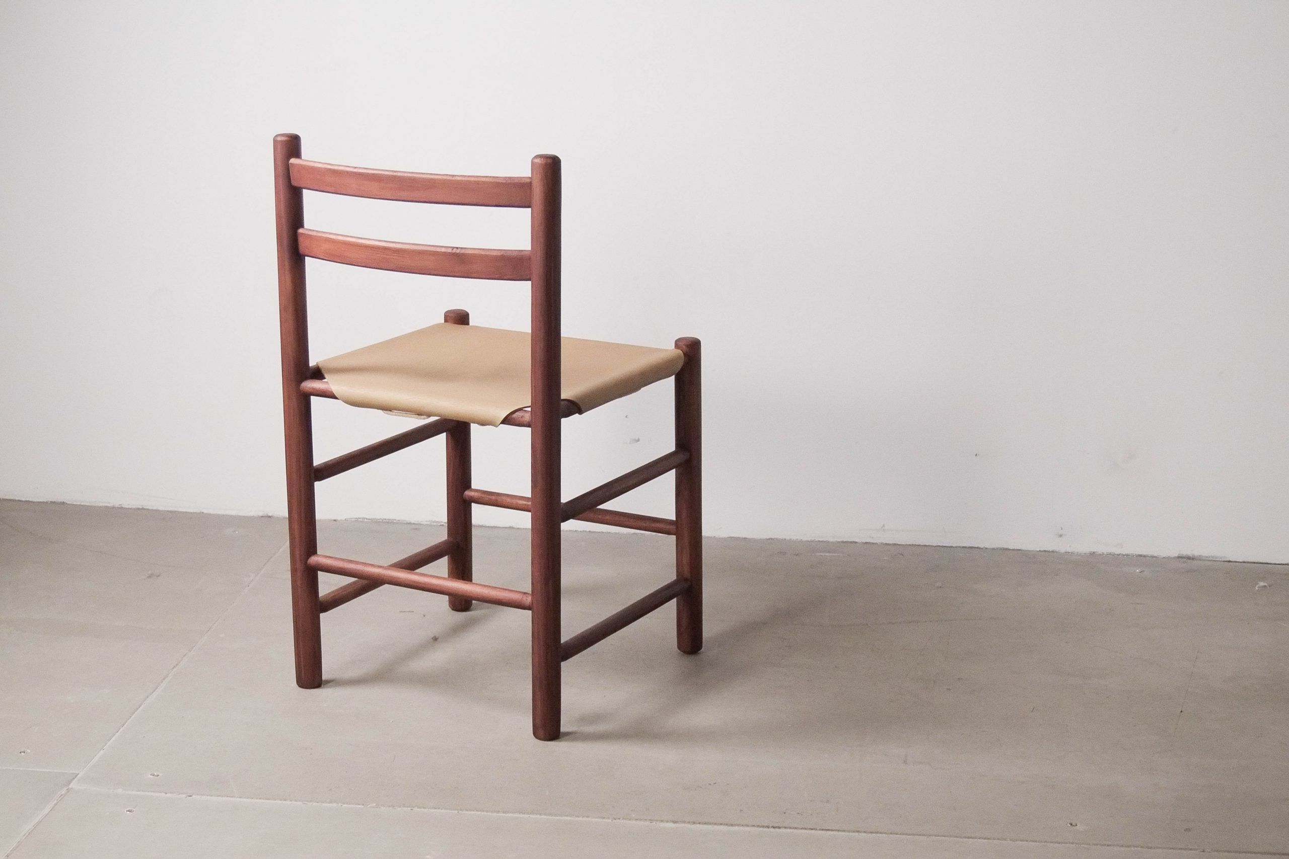 silla de piel silla de comedor cocina diseño madera natural
