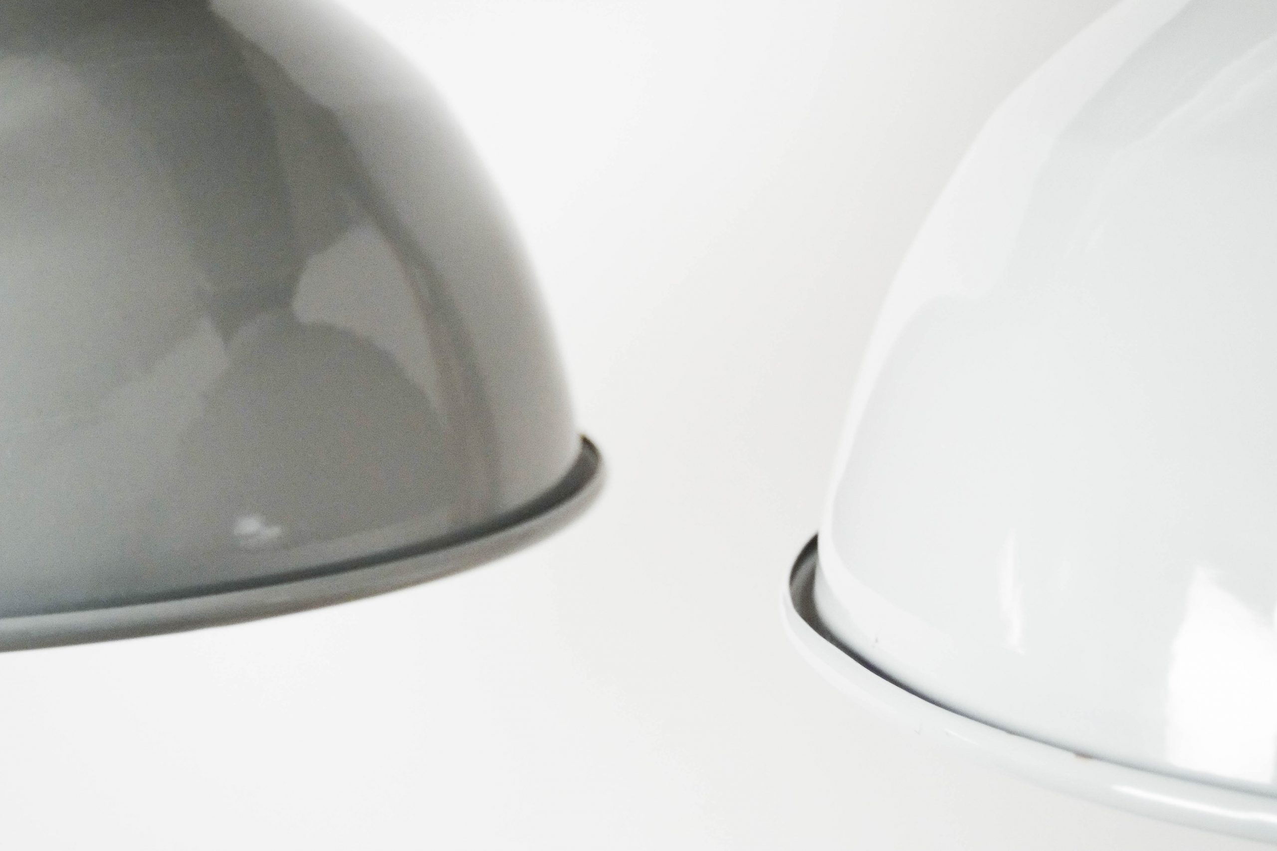 lampara doble industrial de diseño phillips gris doble campana