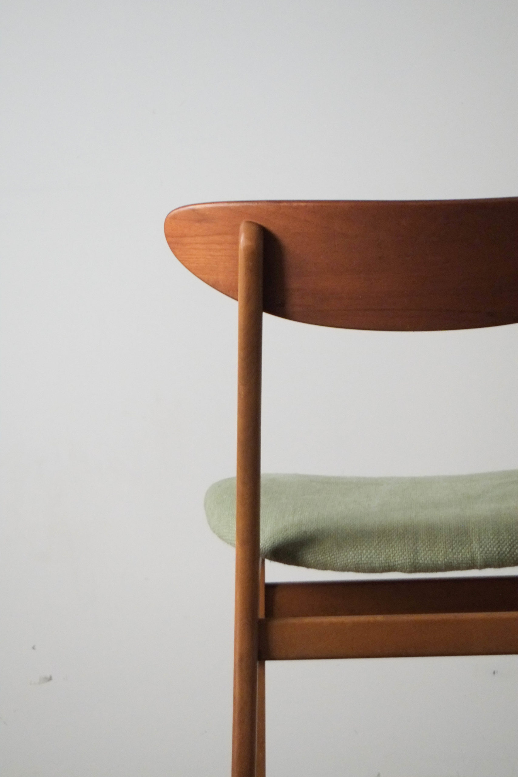 silla farstrup teca madera verde vintage retro comedor