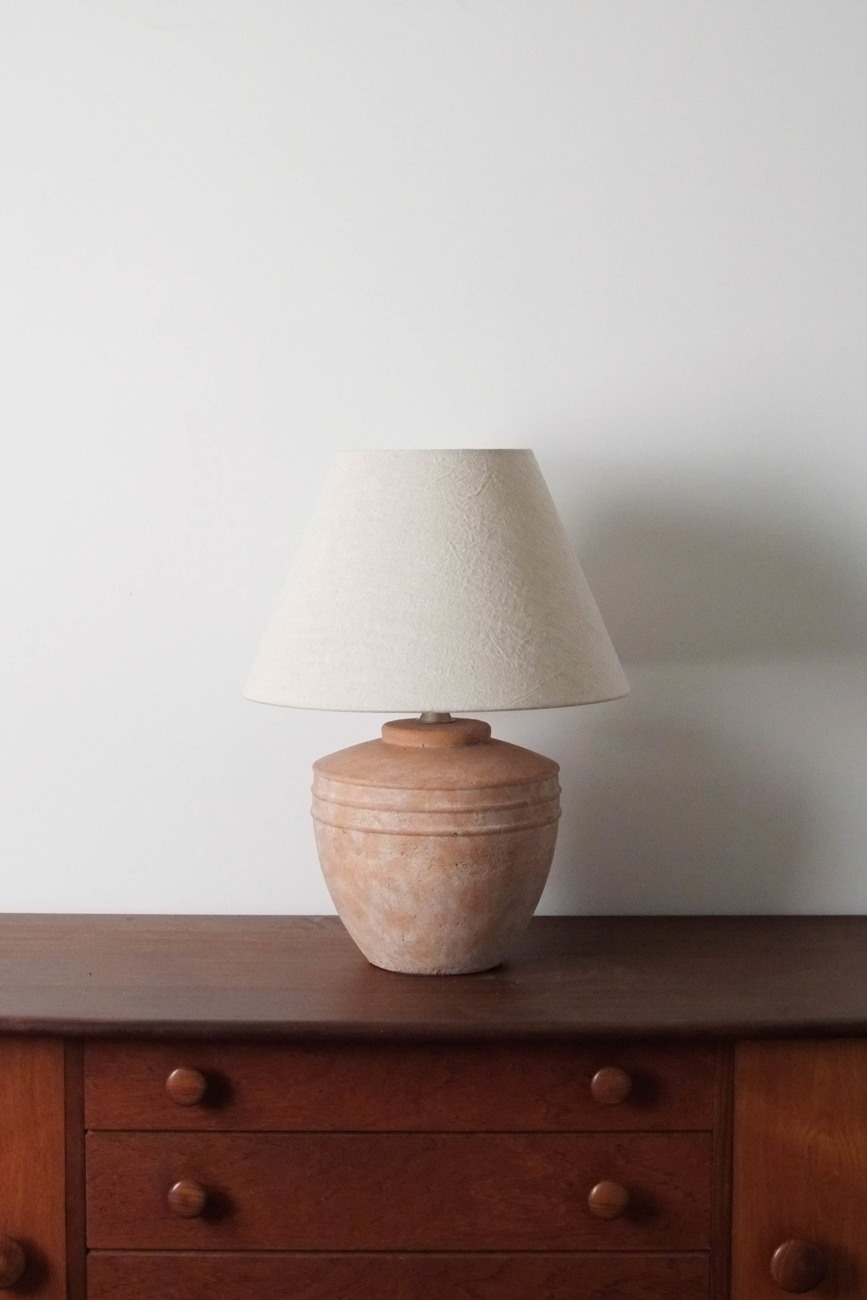 lampara ceramica hecha a mano terracota salon lamparita barro