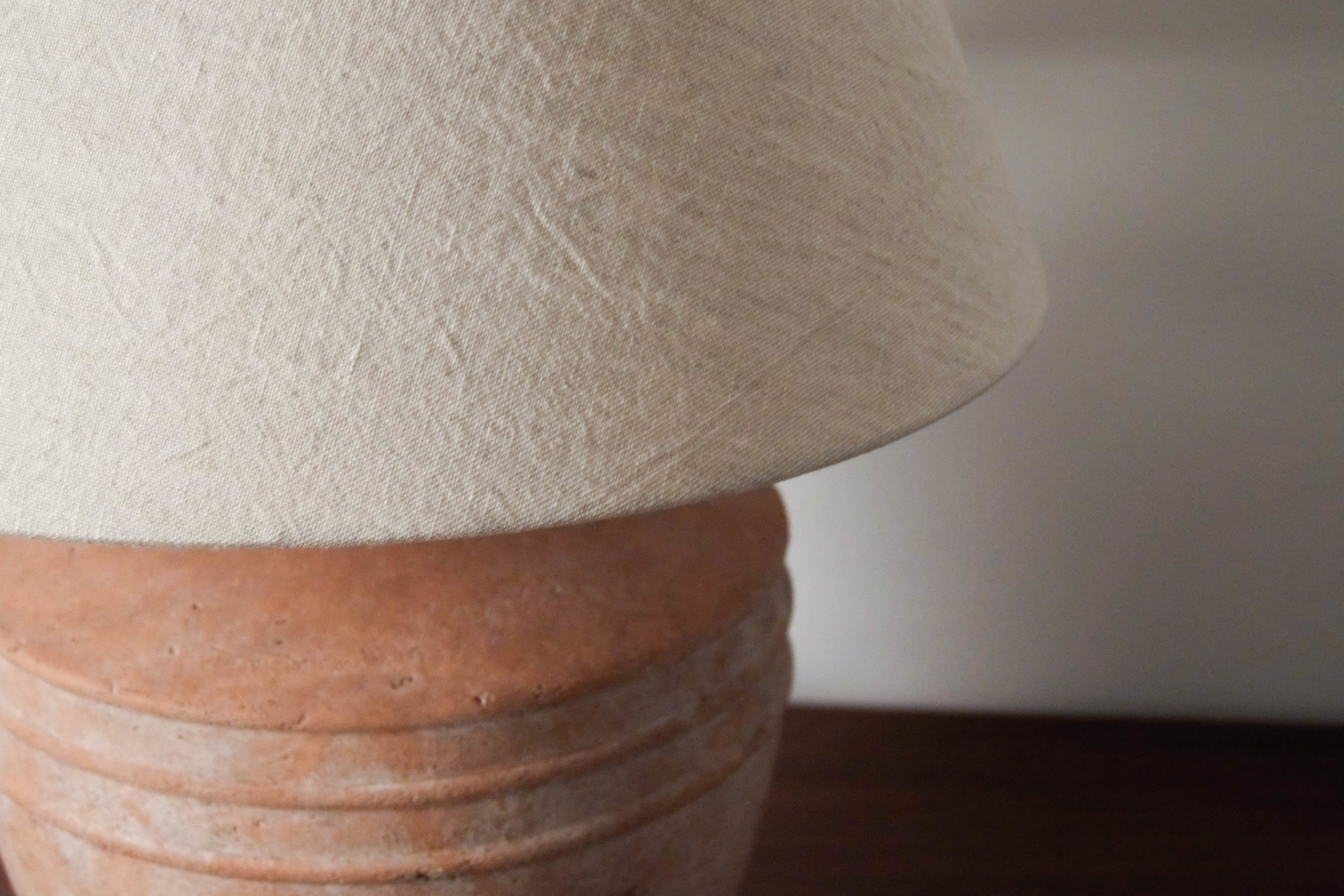 lampara ceramica hecha a mano terracota salon lamparita barro