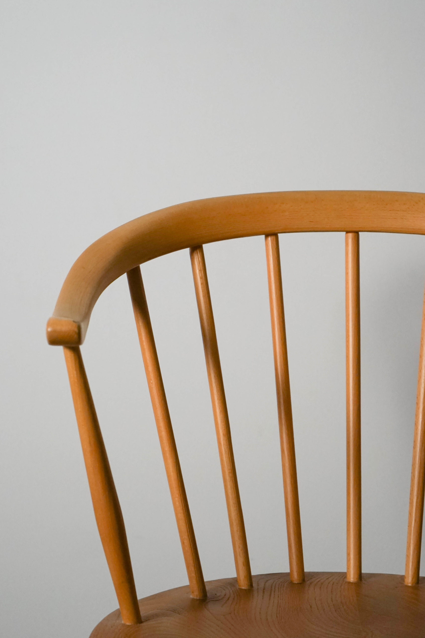 silla ercol de madera vintage