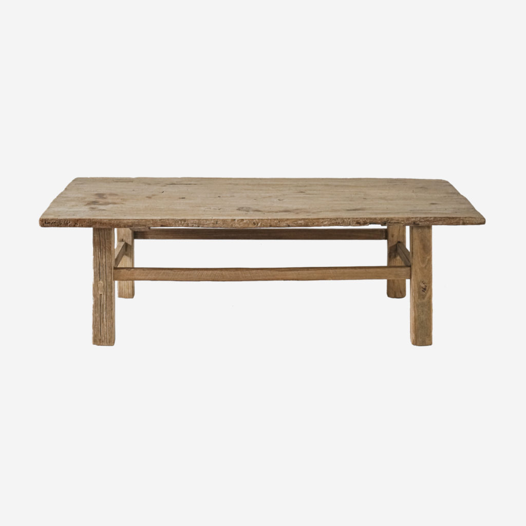 mesa de madera baja rustica